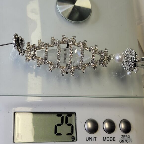 Bridal Clear Fashion Chandelier Drop Earrings Statement Earrings - Picture 11 of 11